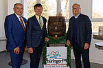 Prost auf 1250 Jahre Gotha (c) Bernd Seydel / Oscar am Freitag  (v.l.n.r. Oberbürgermeister Knut Kreuch, Peter Mario Weisheit, Dirk Steinebach)