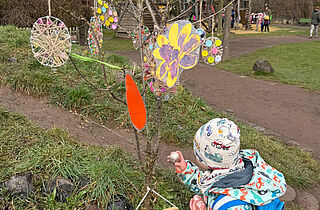 PM 16-2026 Ostervorbereitungen im Tierpark Gotha_AWO Kindergarten Wirbelwind ©J. Dresel