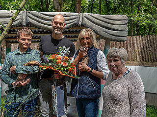 Marc Mittelbach, Andreas Taudte, DVM Angelika Wimmer & Stephanie Schultze (Förderverein Tierpark Gotha e. V.) © KTS Miriam Reichart