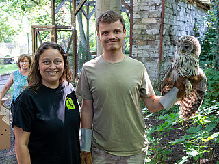 PM 45-2024 Michaela Domeyer (VLAB) und Marc Mittelbach (stv. Tierparkleitung) © KTS Miriam Reichart
